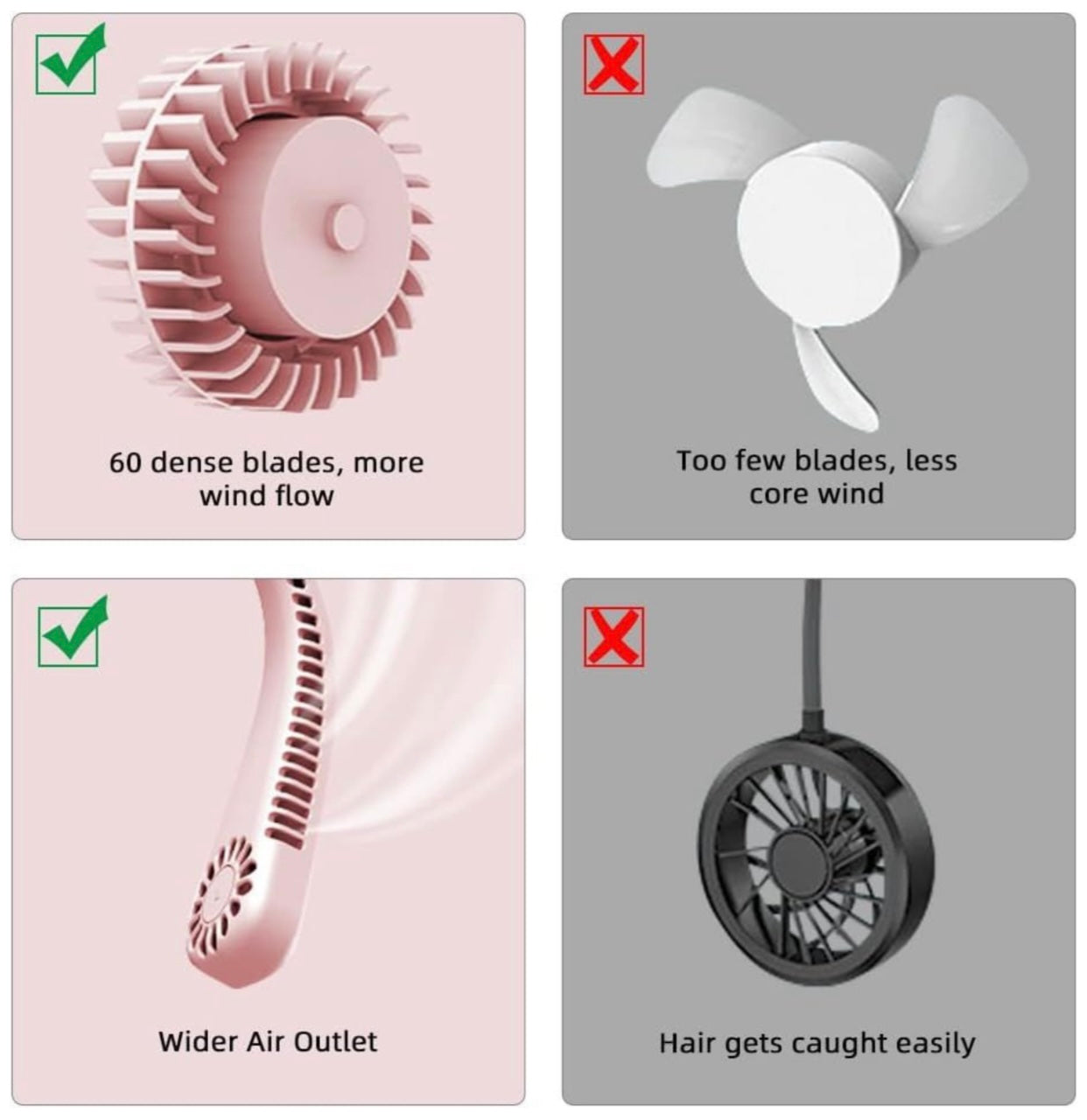 Green Wireless Neck Fan